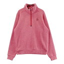 MUNSING WEAR マンシングウェア 2023年モデル ハーフジップ ニットセーター 裏起毛 ピンク系 L 【中古】ゴルフウェア メンズ