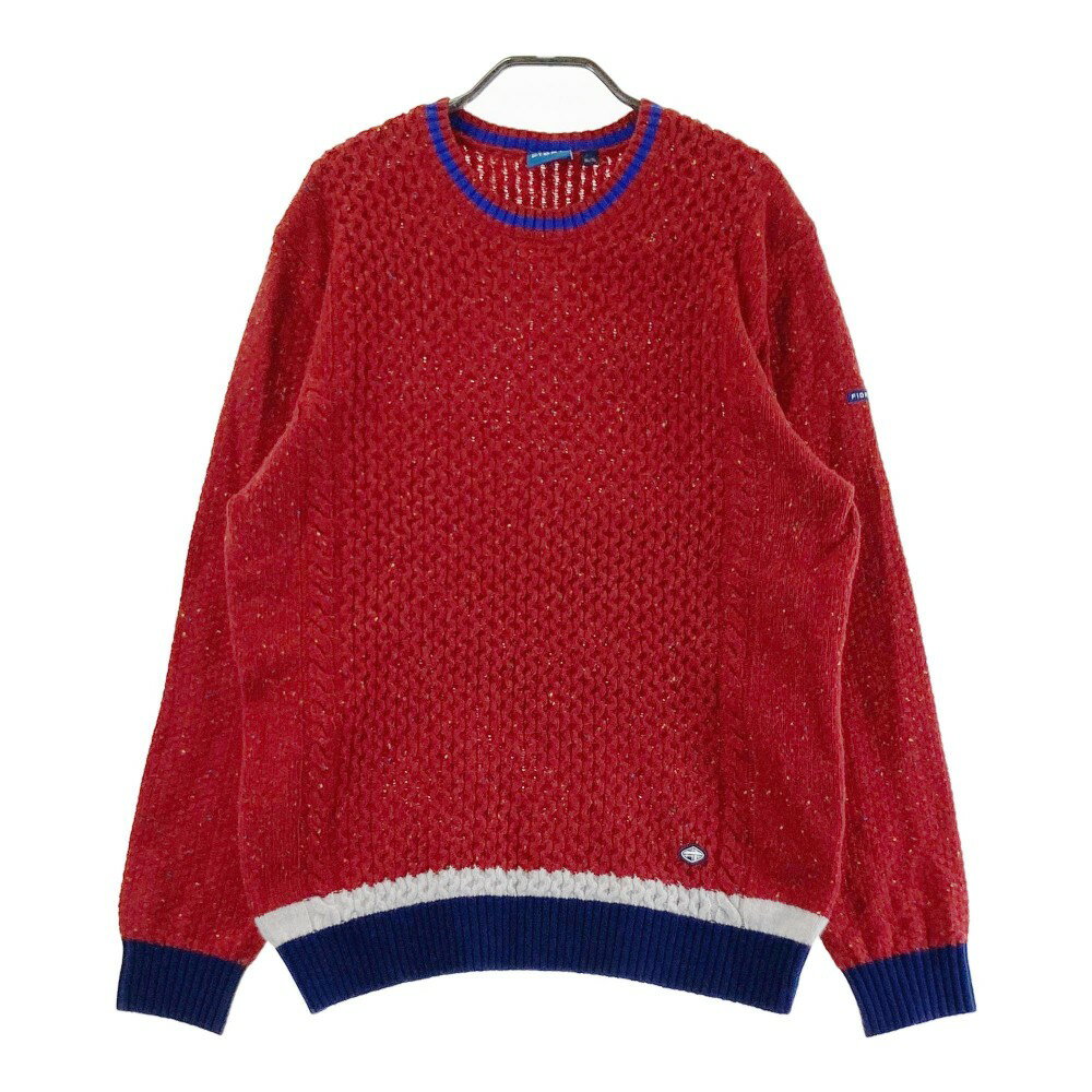 FIDRA フィドラ ウール混 ニットセーター レッド系 XL 【中古】ゴルフウェア メンズ