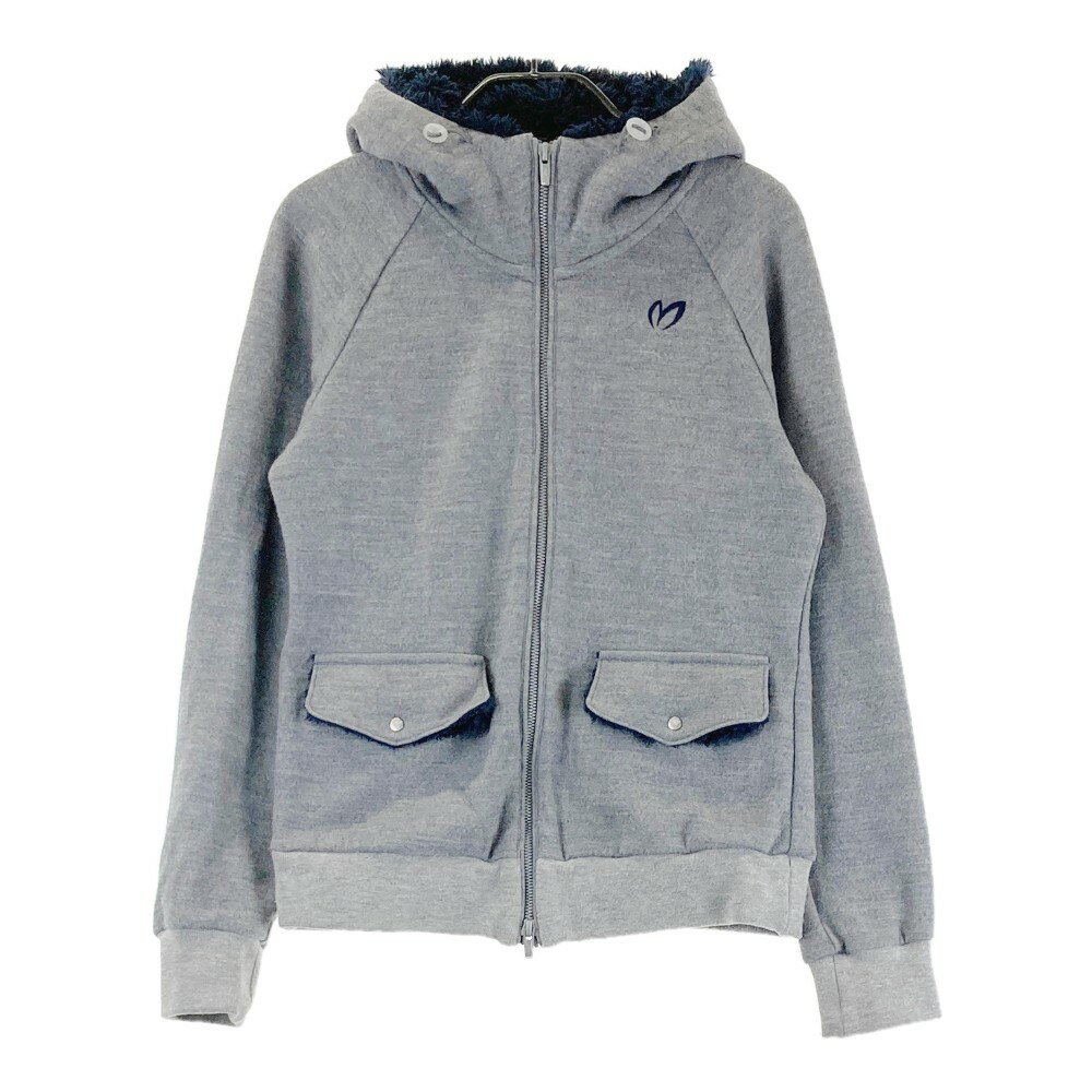 MASTER BUNNY EDITION マスターバニーエディション ボア フード付 長袖ジップジャケット グレー系 1 【中古】ゴルフウェア メンズ