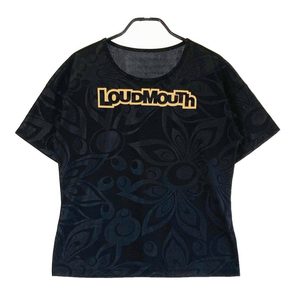 LOUD MOUTH ラウドマウス 半袖Tシャツ シャガデリック 総柄 ブラック系 M 【中古】ゴルフウェア メンズ