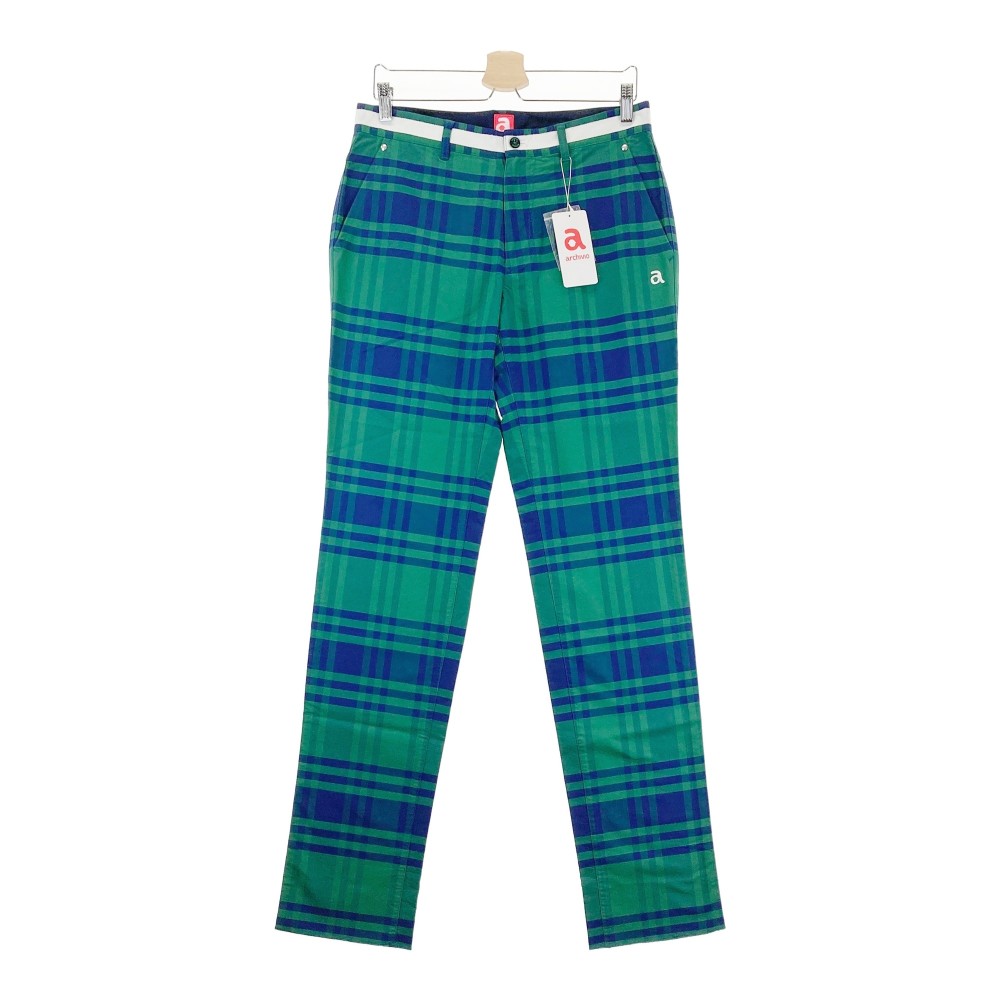 ARCHIVIO アルチビオ A567403 パンツ チェック グリーン系 48 【中古】ゴルフウェア メンズ