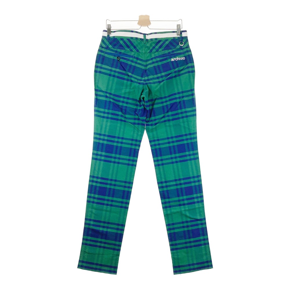 ARCHIVIO アルチビオ A567403 パンツ チェック グリーン系 48 【中古】ゴルフウェア メンズ