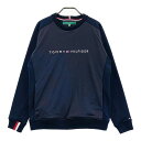 TOMMY HILFIGER GOLF トミー ヒルフィガーゴルフ スウェット切替 トレーナー ネイビー系 M 【中古】ゴルフウェア メンズ