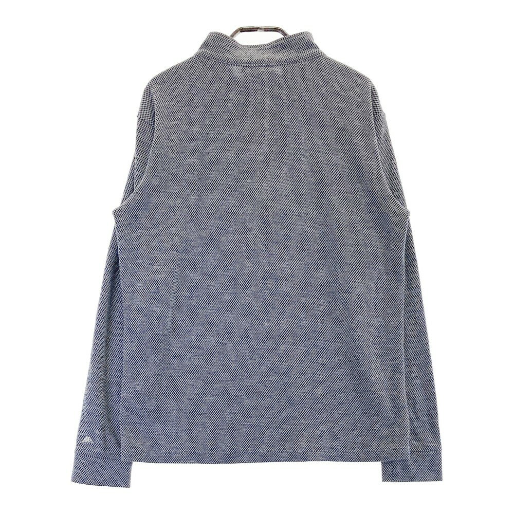 KAPPA GOLF カッパゴルフ ハーフジップ 長袖Tシャツ 総柄 ネイビー系 L 【中古】ゴルフウェア メンズ