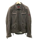 UNION JAP ユニオンジャップ UJ-F017-S13 レザージャケット ブラウン系 M 【中古】バイクウェア メンズ