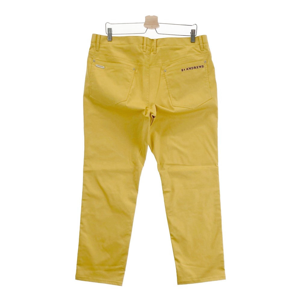 ST ANDREWS セントアンドリュース ストレッチパンツ イエロー系 3L 【中古】ゴルフウェア メンズ