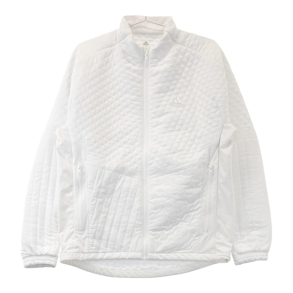 ADIDAS GOLF アディダスゴルフ FS6953 キルティング ジップジャケット ホワイト系 M 【中古】ゴルフウェア メンズ