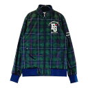 FILA GOLF フィラゴルフ 長袖 ジップジャケット 刺繍 チェック柄 グリーン系 L 【中古】ゴルフウェア メンズ