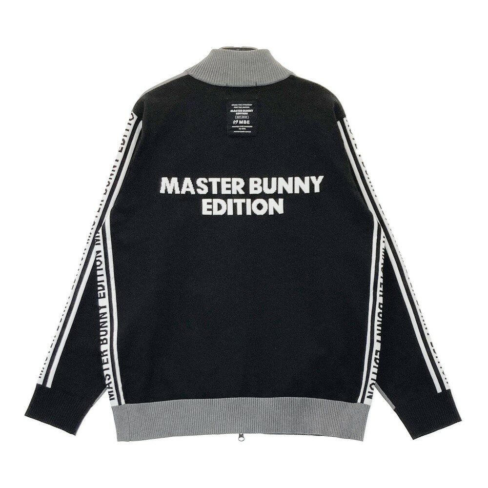 MASTER BUNNY EDITION マスターバニーエディション 2023年モデル ニット ジップジャケット ロゴライン グレー系 4 【中古】ゴルフウェア メンズ