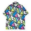 LOUD MOUTH ラウドマウス 半袖ポロシャツ ブロークングラス ホワイト系 XL 【中古】ゴルフウェア メンズ