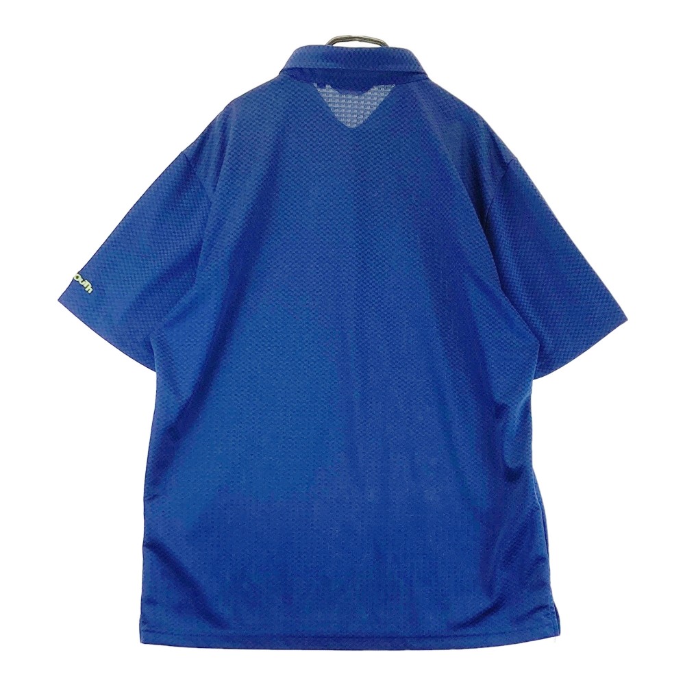 LOUD MOUTH ラウドマウス 半袖ポロシャツ ブロックチェック柄 ネイビー系 XL 【中古】ゴルフウェア メンズ