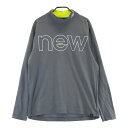 NEW BALANCE GOLF ニューバランス ロゴプリント ハイネック長袖Tシャツ グレー系 5 【中古】ゴルフウェア メンズ(4)