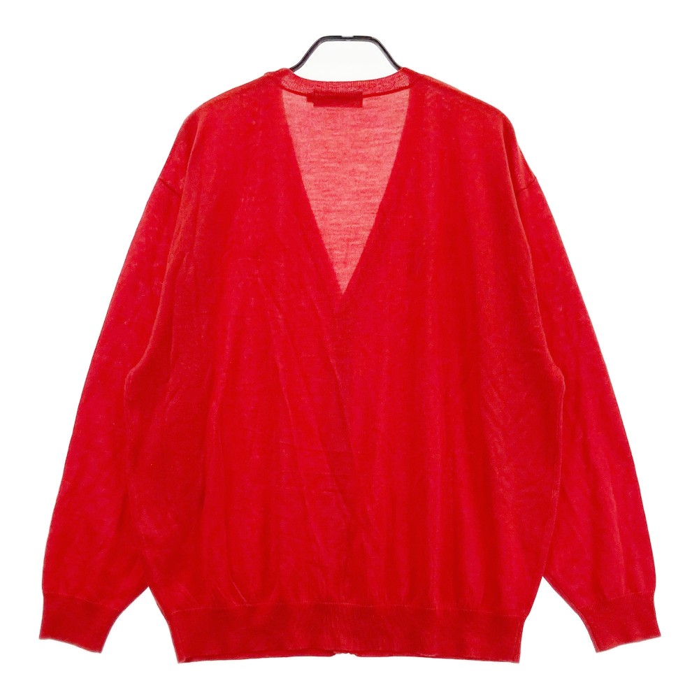 LE COQ GOLF ルコックゴルフ ウール ニット カーディガン レッド系 3L 【中古】ゴルフウェア メンズ