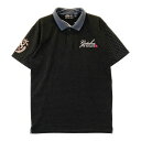 GOTCHA ガッチャ 半袖ポロシャツ ドット柄 ブラック系 XL 【中古】ゴルフウェア メンズ(4)