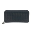 BOTTEGA VENETA ボッテガ ヴェネタ P005402308 長財布 ラウンドファスナー インチレチャート ネイビー系 【中古】メンズ(4)