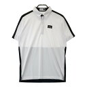 MUNSING WEAR マンシングウェア ハーフジップ 半袖ポロシャツ ホワイト系 L 【中古】ゴルフウェア メンズ(4)