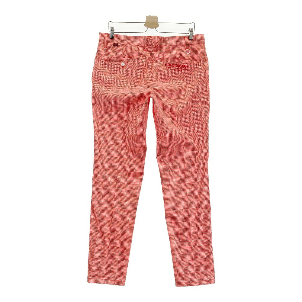 NEW BALANCE GOLF ニューバランス ロングパンツ 千鳥柄 レッド系 6 【中古】ゴルフウェア メンズ