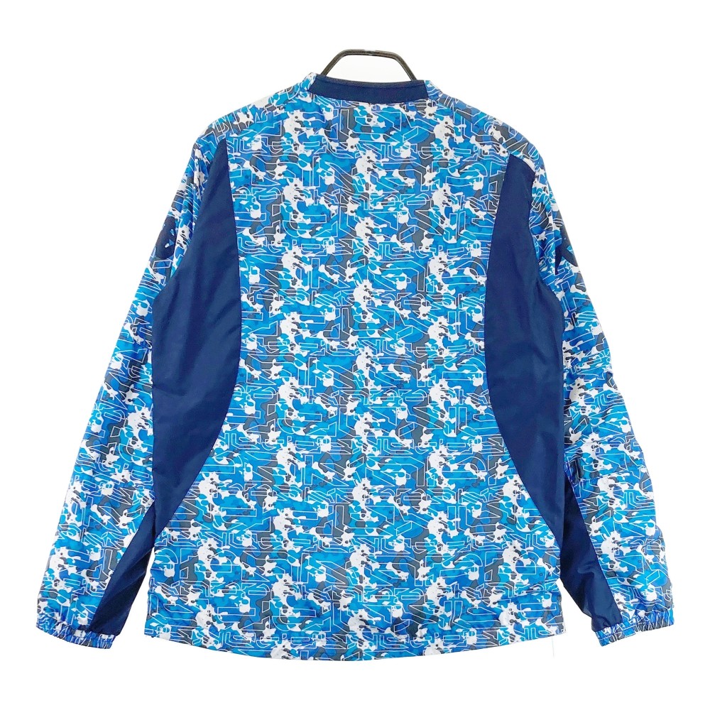 KAPPA GOLF カッパゴルフ 裏メッシュ 長袖ブルゾン ジャケット カモフラ総柄 ブルー系 O 【中古】ゴルフウェア メンズ
