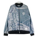 MARK&LONA マークアンドロナ ×TOMMII LIM 裏メッシュ 長袖ジャケット 総柄 グレー系 46 【中古】ゴルフウェア メンズ