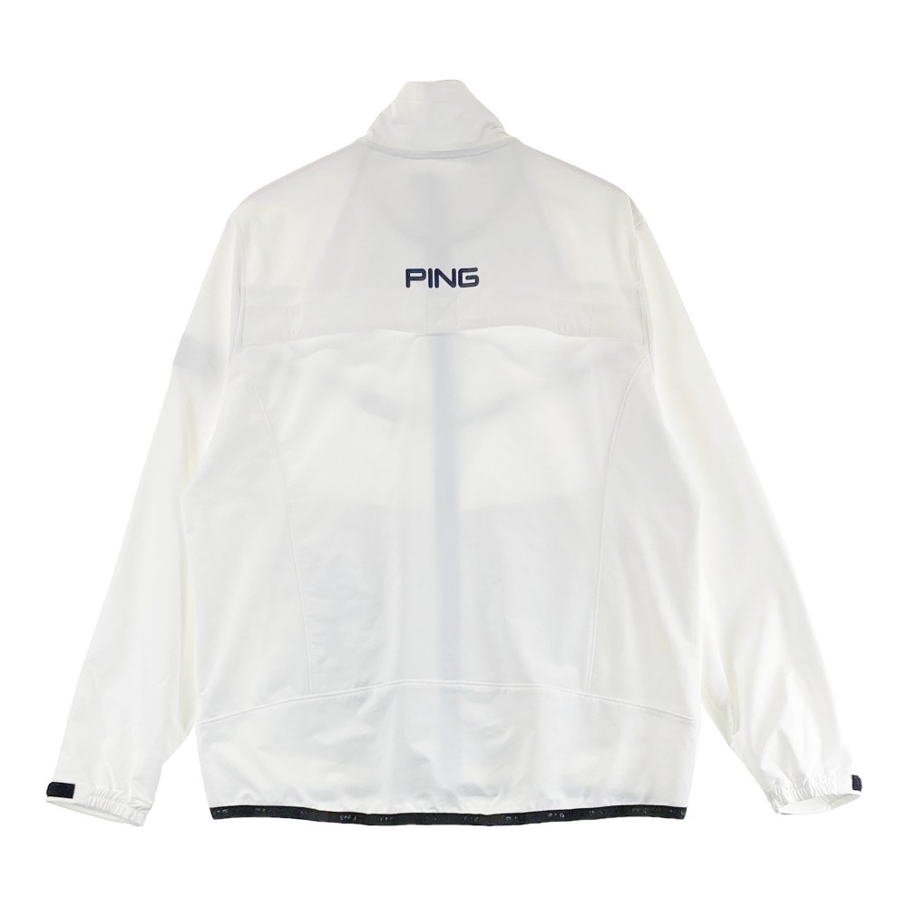 PING ピン ジップジャケット ホワイト系 LL 【中古】ゴルフウェア メンズ