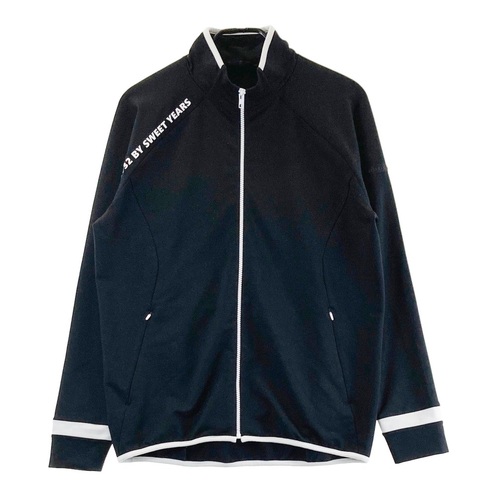 SY32 BY SWEET YEARS GOLF エスワイサーティトゥ 長袖ジップジャケット プリント ブラック系 L 【中古】ゴルフウェア メンズ