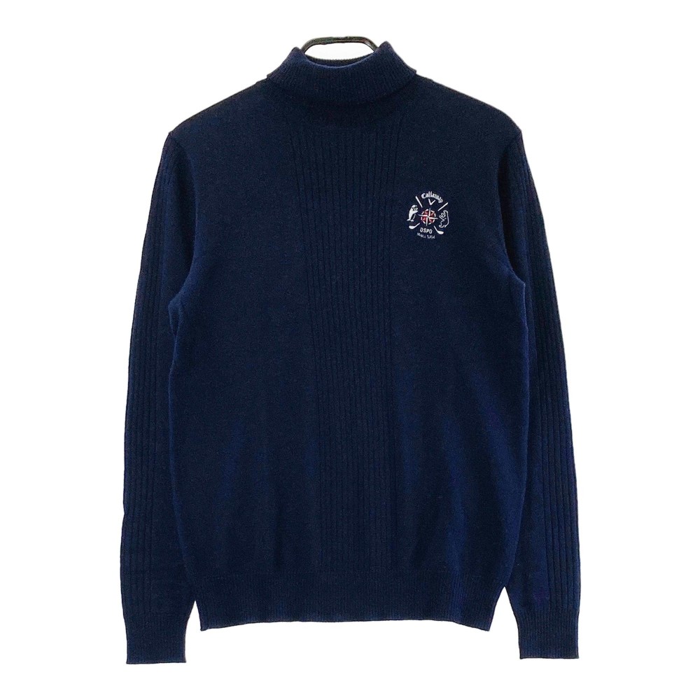 CALLAWAY キャロウェイ タートルネック ニットセーター ネイビー系 M 【中古】ゴルフウェア メンズ