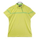 DESCENTE GOLF デサントゴルフ ハーフジップ 半袖Tシャツ イエロー系 XO 【中古】ゴルフウェア メンズ(4)