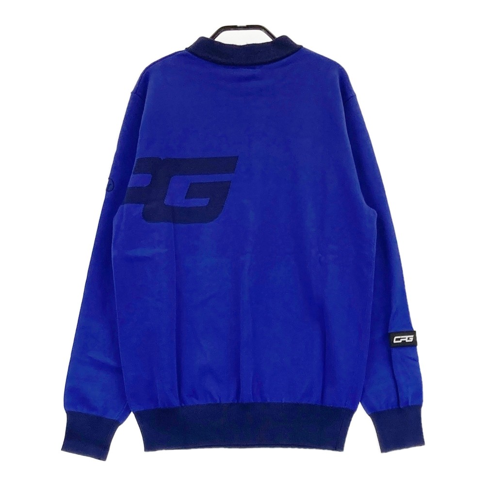 CPG GOLF シーピージーゴルフ モックネックニット ブルー系 S 【中古】ゴルフウェア メンズ