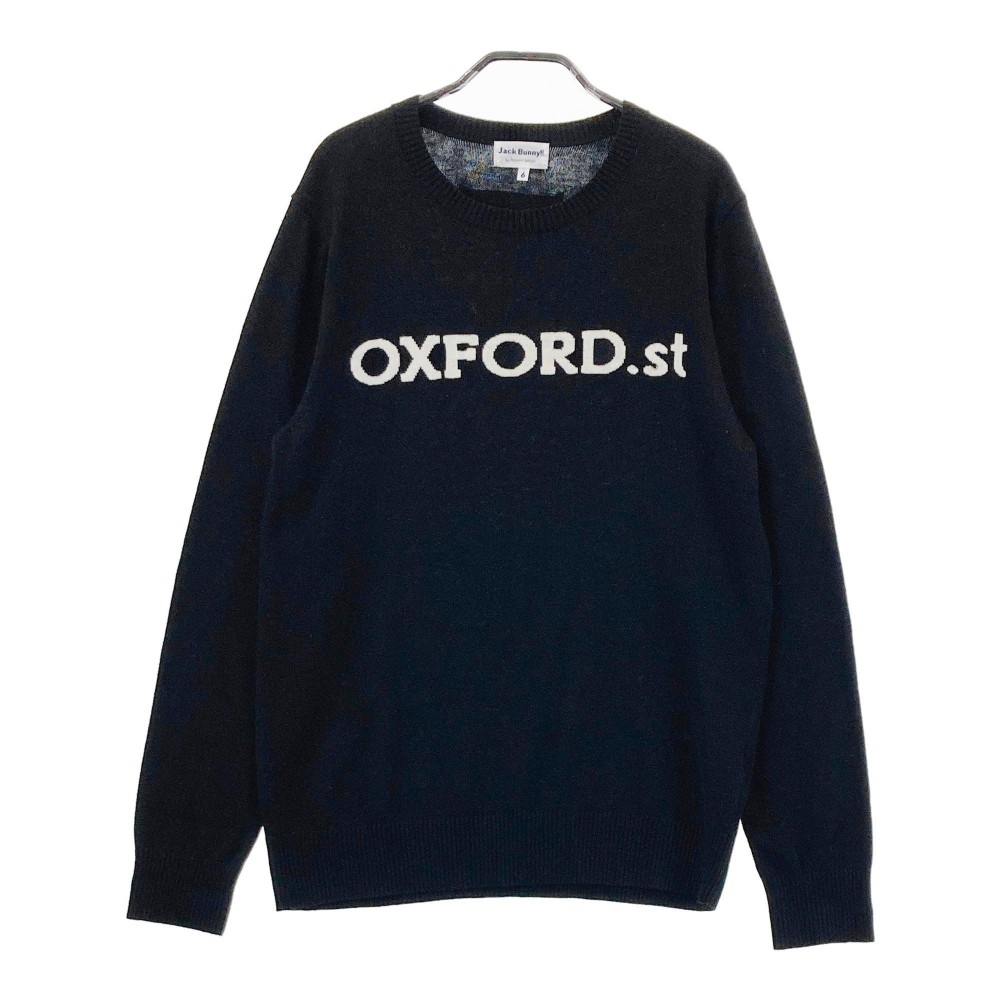 JACK BUNNY ジャックバニー ウール混 ニットセーター ブラック系 6 【中古】ゴルフウェア メンズ