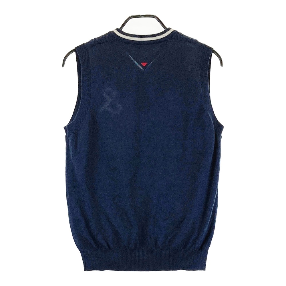 AND PER SE アンパスィ ニットベスト ネイビー系 M 【中古】ゴルフウェア メンズ