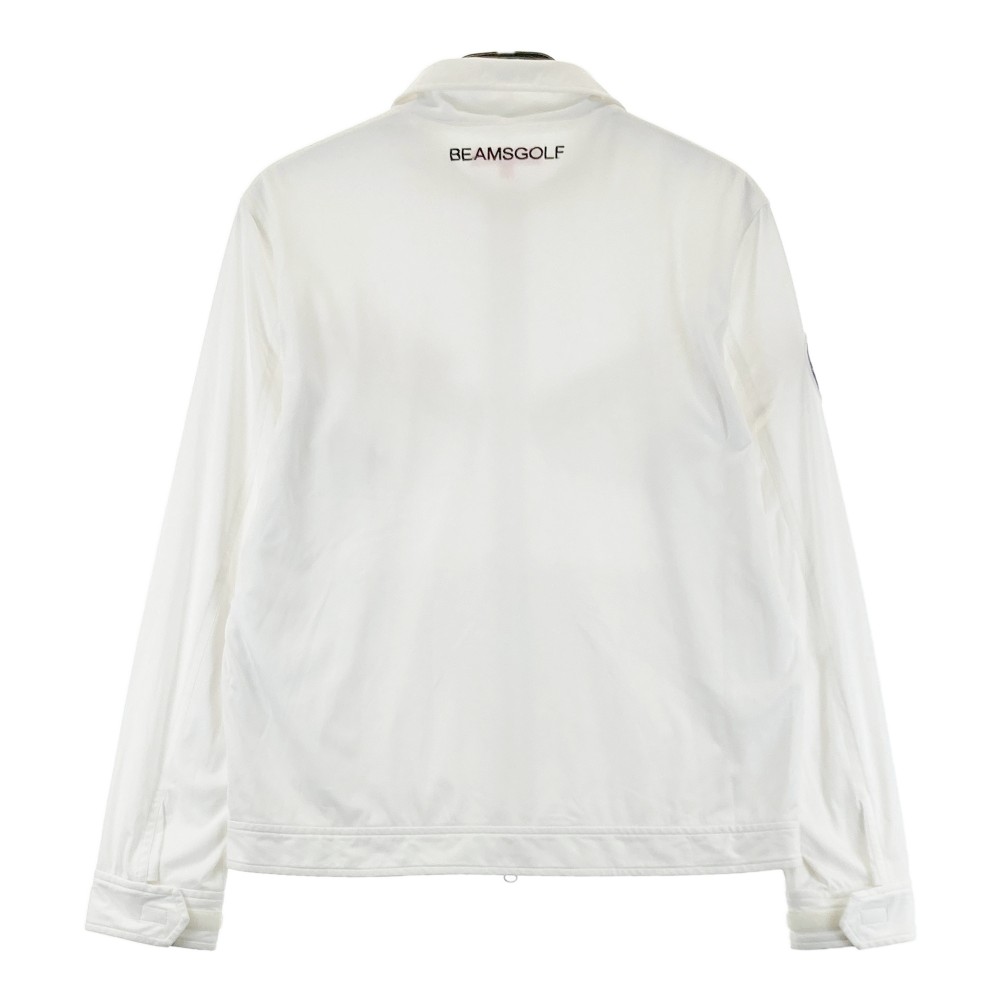 BEAMS GOLF ビームスゴルフ 裏メッシュ ジップジャケット ホワイト系 M 【中古】ゴルフウェア メンズ