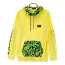 DANCE WITH DRAGON ダンスウィズドラゴン 切替 パーカー クローバー柄 イエロー系 3 【中古】ゴルフウェア メンズ