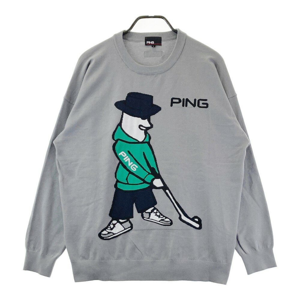 PING ピン 2024年 ニットセーター グレー系 L 【中古】ゴルフウェア メンズ