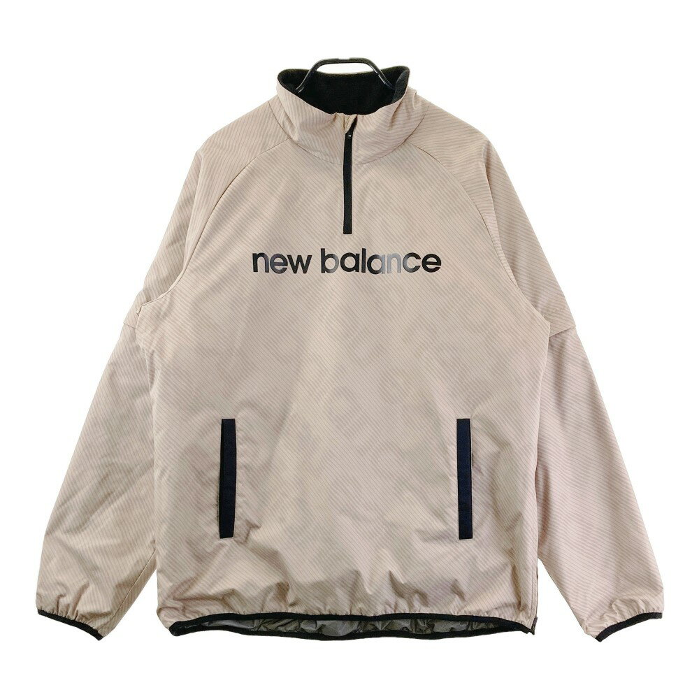 NEW BALANCE GOLF ニューバランス 2023年モデル 2WAY ハーフジップ 中綿ブルゾン 総柄 ベージュ系 7 【中古】ゴルフウェア メンズ