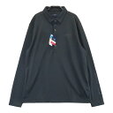 CALLAWAY キャロウェイ 長袖ポロシャツ 総柄 ブラック系 LL 【中古】ゴルフウェア メンズ