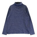 CALLAWAY キャロウェイ タートルネック長袖Tシャツ ボーダー柄 ネイビー系 L 【中古】ゴルフウェア メンズ