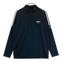 CALLAWAY キャロウェイ 長袖ハーフジップTシャツ ブラック系 LL 【中古】ゴルフウェア メンズ