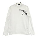 CALLAWAY キャロウェイ 2024年 裏起毛 ハイネック 長袖Tシャツ ホワイト系 LL 【中古】ゴルフウェア メンズ