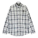 HARLEY DAVIDSON ハーレーダビッドソン 99008-16VM 長袖シャツ コットン スカル×チェック柄 ホワイト系 XL 【中古】バイクウェア メ...