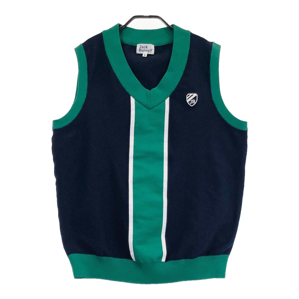 JACK BUNNY ジャックバニー Vネック ニットベスト ネイビー系 6 【中古】ゴルフウェア メンズ