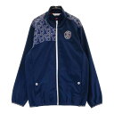 AND PER SE アンパスィ 裏微起毛 ジップジャケット 総柄 ネイビー系 L 【中古】ゴルフウェア メンズ