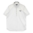 CALLAWAY キャロウェイ 半袖ポロシャツ 総柄 ホワイト系 LL 【中古】ゴルフウェア メンズ
