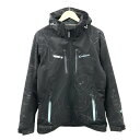 RS TAICHI アールエスタイチ RSJ328 エアー パーカ ジャケット 総柄 ブラック系 L 【中古】バイクウェア メンズ