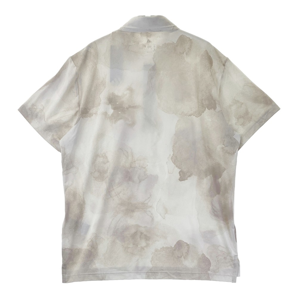 ADIDAS GOLF アディダスゴルフ JN9141 2025年モデル 半袖ポロシャツ グラデーション 総柄 ベージュ系 XL 【中古】ゴルフウェア メンズ