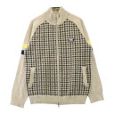 JACK BUNNY ジャックバニー ニットジャケット チェック柄 ベージュ系 4 【中古】ゴルフウェア メンズ