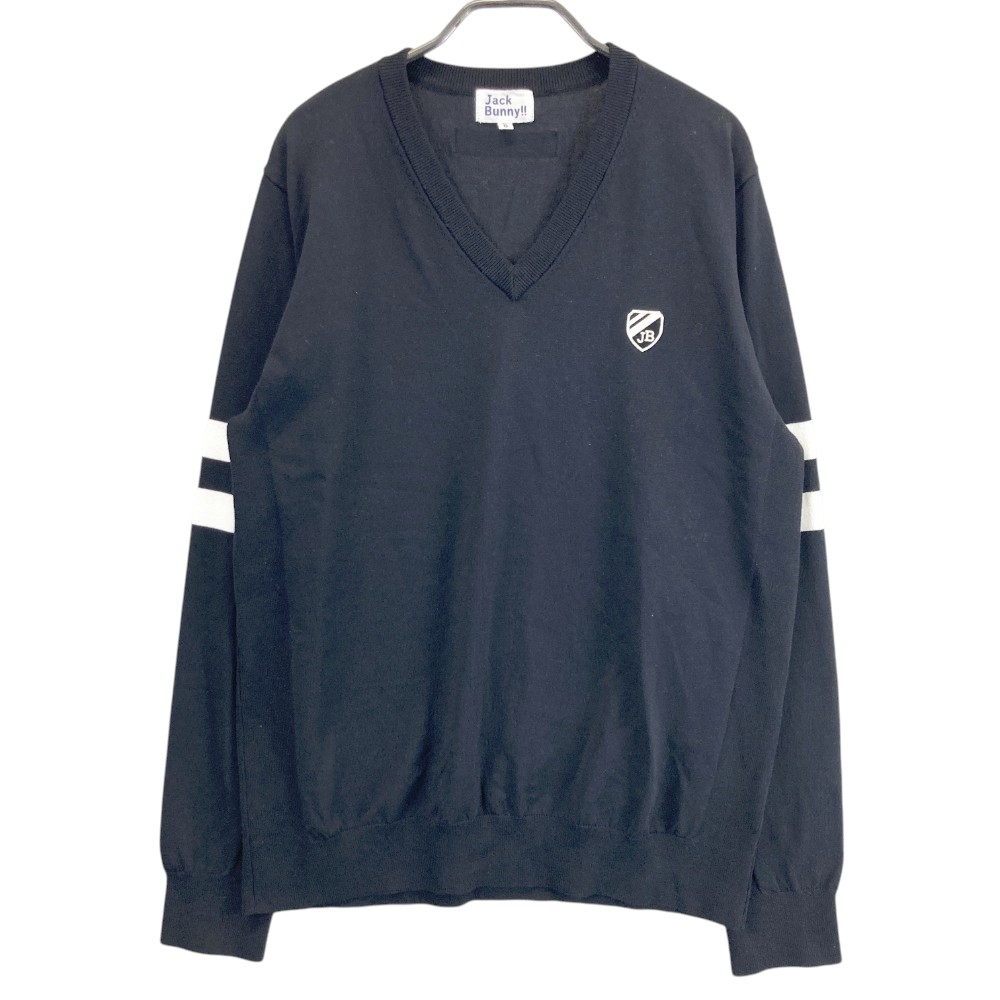 JACK BUNNY ジャックバニー 長袖 ニットセーター ブラック系 5 【中古】ゴルフウェア メンズ
