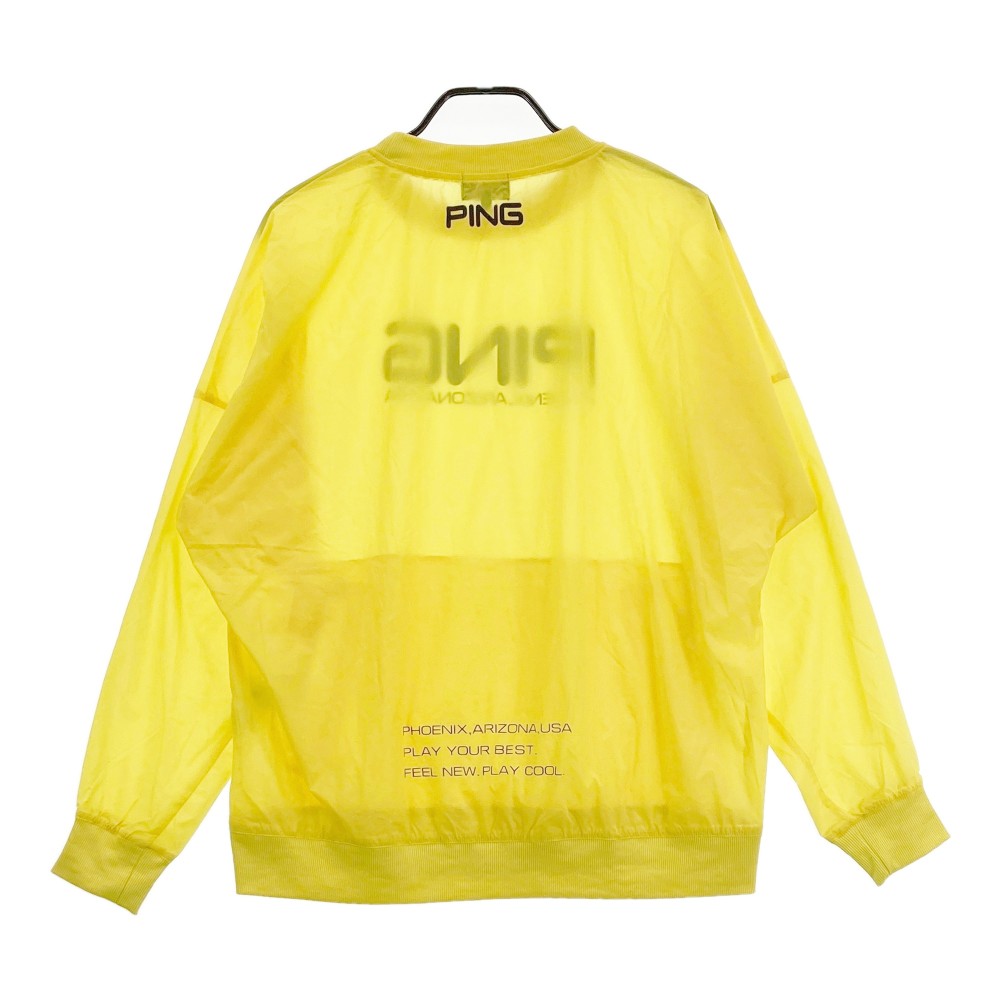 PING ピン スニード ジャケット ブルゾン イエロー系 L 【中古】ゴルフウェア メンズ