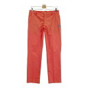 AND PER SE アンパスィ ストレッチ ロングパンツ オレンジ系 LL 【中古】ゴルフウェア メンズ(4)