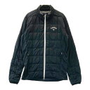 CALLAWAY キャロウェイ 中綿 ジップジャケット 総柄 ブラック系 L 【中古】ゴルフウェア メンズ