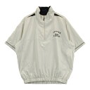 CUTTER&BUCK カッターアンドバック ハーフジップ 半袖ブルゾン ベージュ系 LL 【中古】ゴルフウェア メンズ